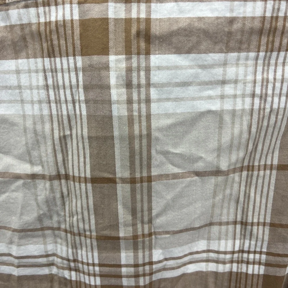 NWT Banana Republic Men's SLIM Untucked Fit Button Down Brown Plaid Shirt XL $70